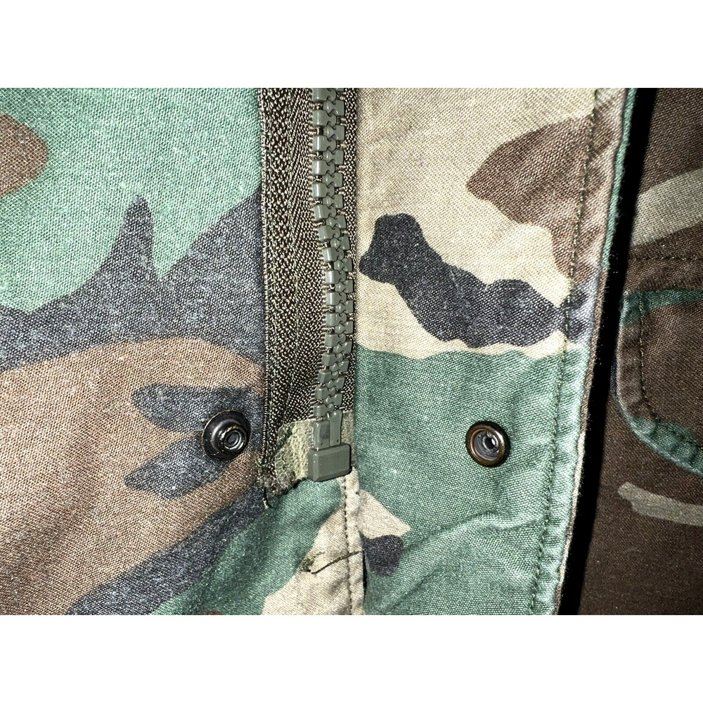 Military BDU Woodland Camo Cold Weather Field Coat DLA100-91-C-8371 - XS X-Short - Picture 6 of 16